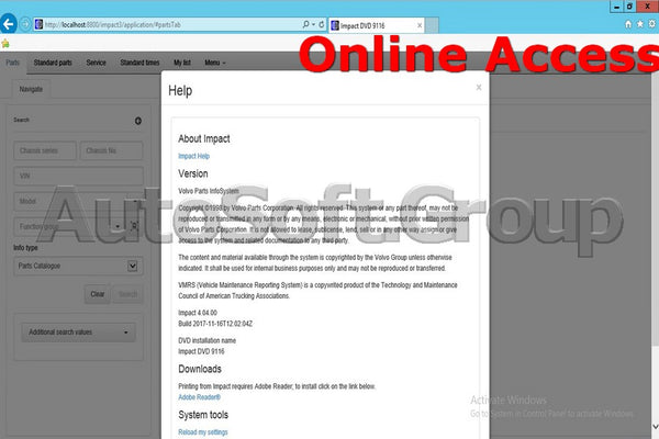 Volvo Impact 2016(for old truck) - Online