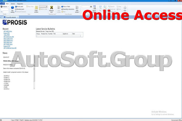 Volvo Prosis 2025 Spare Parts Catalog & Repair Manual - Online